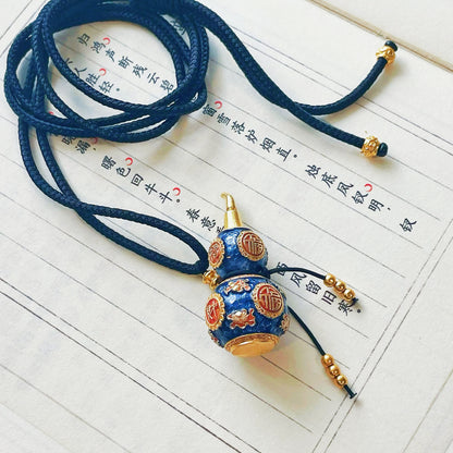 Cloisonné Gourd Pendant, Rich in Auspicious and Prosperous Elements, Unisex, Lucky Gift for You