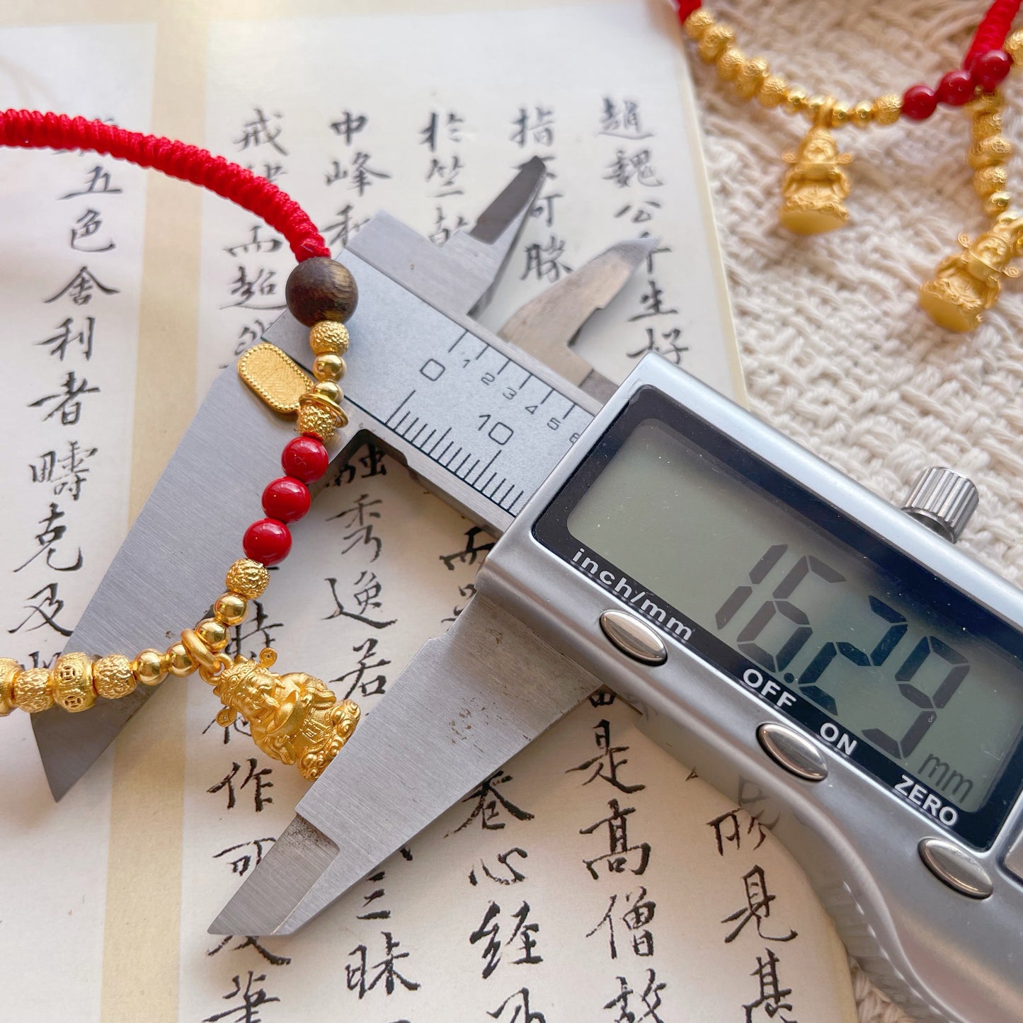 Original Design Hand-Woven Copper Gold-Plated Wealth God Cai Shen Bracelet