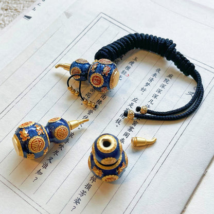 Cloisonné Gourd Pendant, Rich in Auspicious and Prosperous Elements, Unisex, Lucky Gift for You