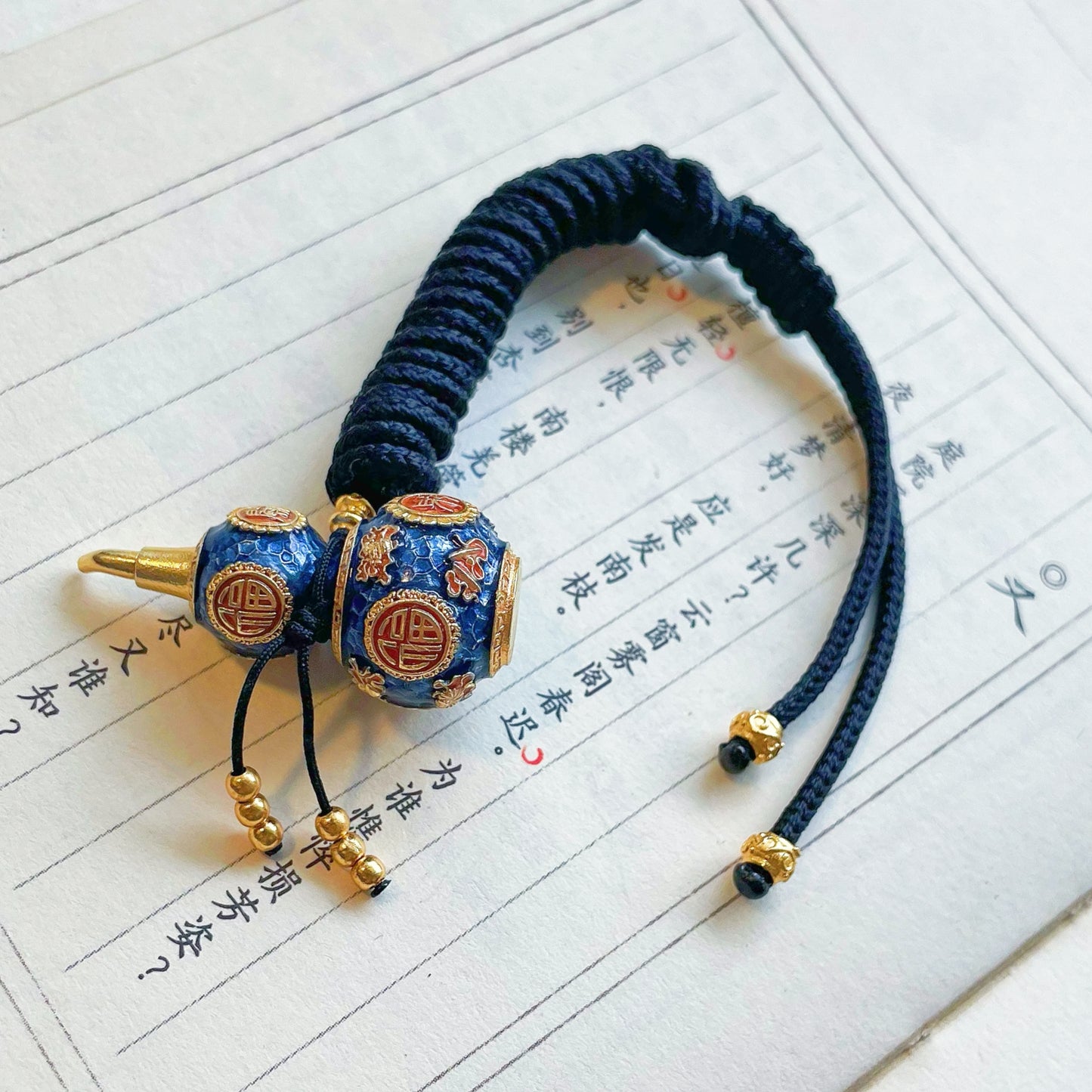 Cloisonné Gourd Pendant, Rich in Auspicious and Prosperous Elements, Unisex, Lucky Gift for You