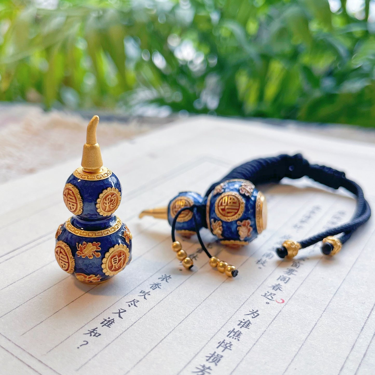 Cloisonné Gourd Pendant, Rich in Auspicious and Prosperous Elements, Unisex, Lucky Gift for You