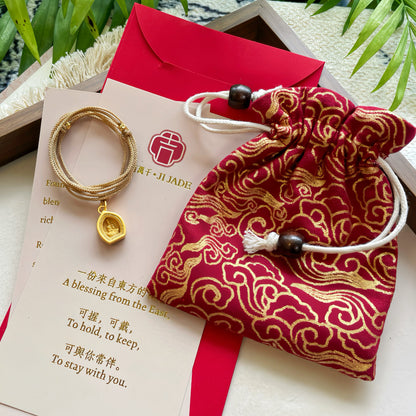 Original Design 925 Sterling Silver Gold-Plated Glass Gau Box Eastern Guardian Pendant