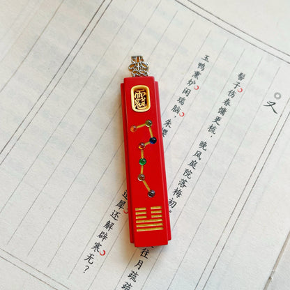 Big Dipper Feng Shui Pendant, Gold Plated 925 Sterling Silver Necklace, Chinese Inspired Jewelry