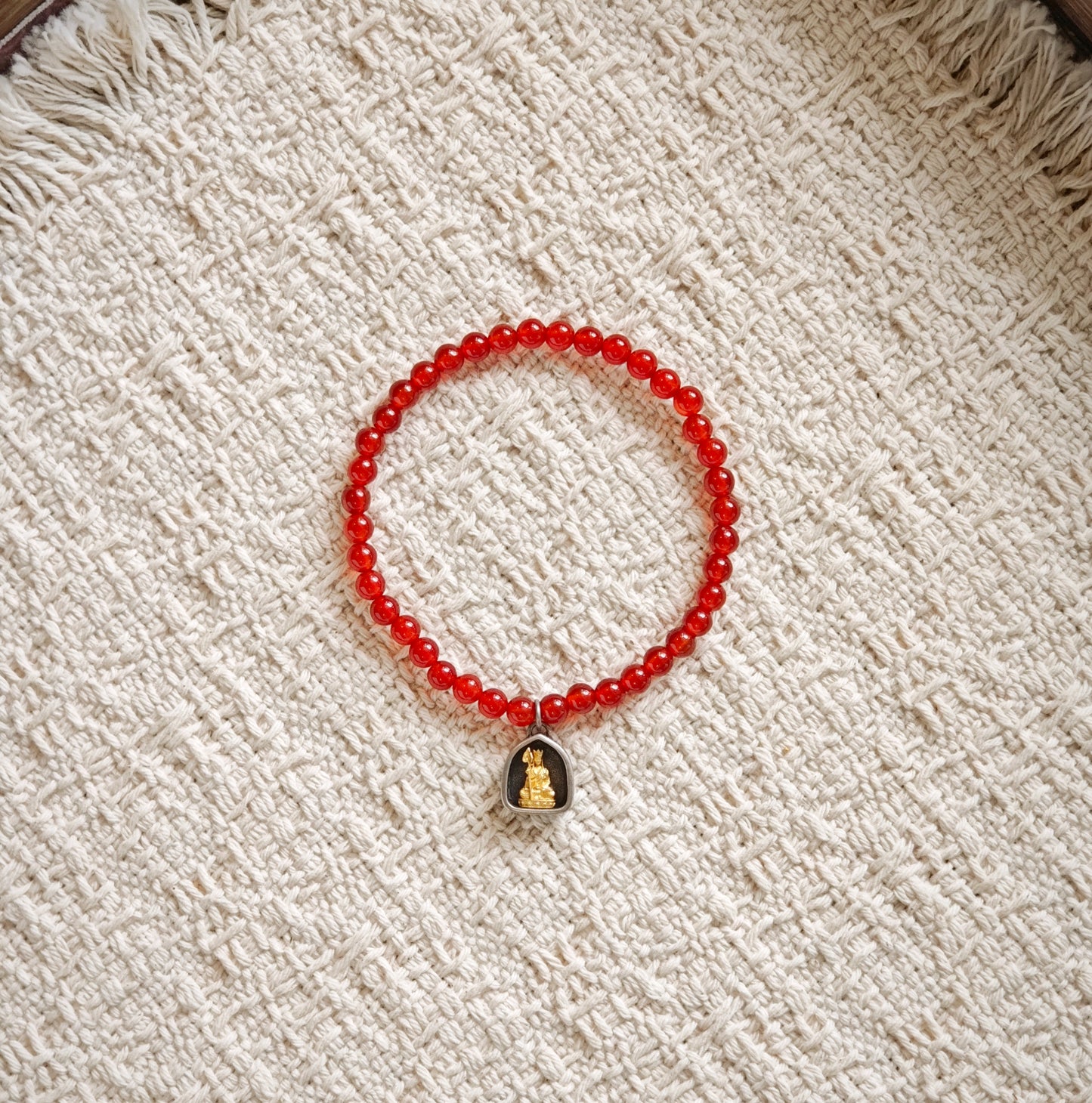 Red Agate Healing Bracelet – Sterling Silver Gold Plated Zodiac Guardian – Personalized Good Luck Charm
