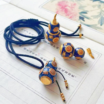 Cloisonné Gourd Pendant, Rich in Auspicious and Prosperous Elements, Unisex, Lucky Gift for You
