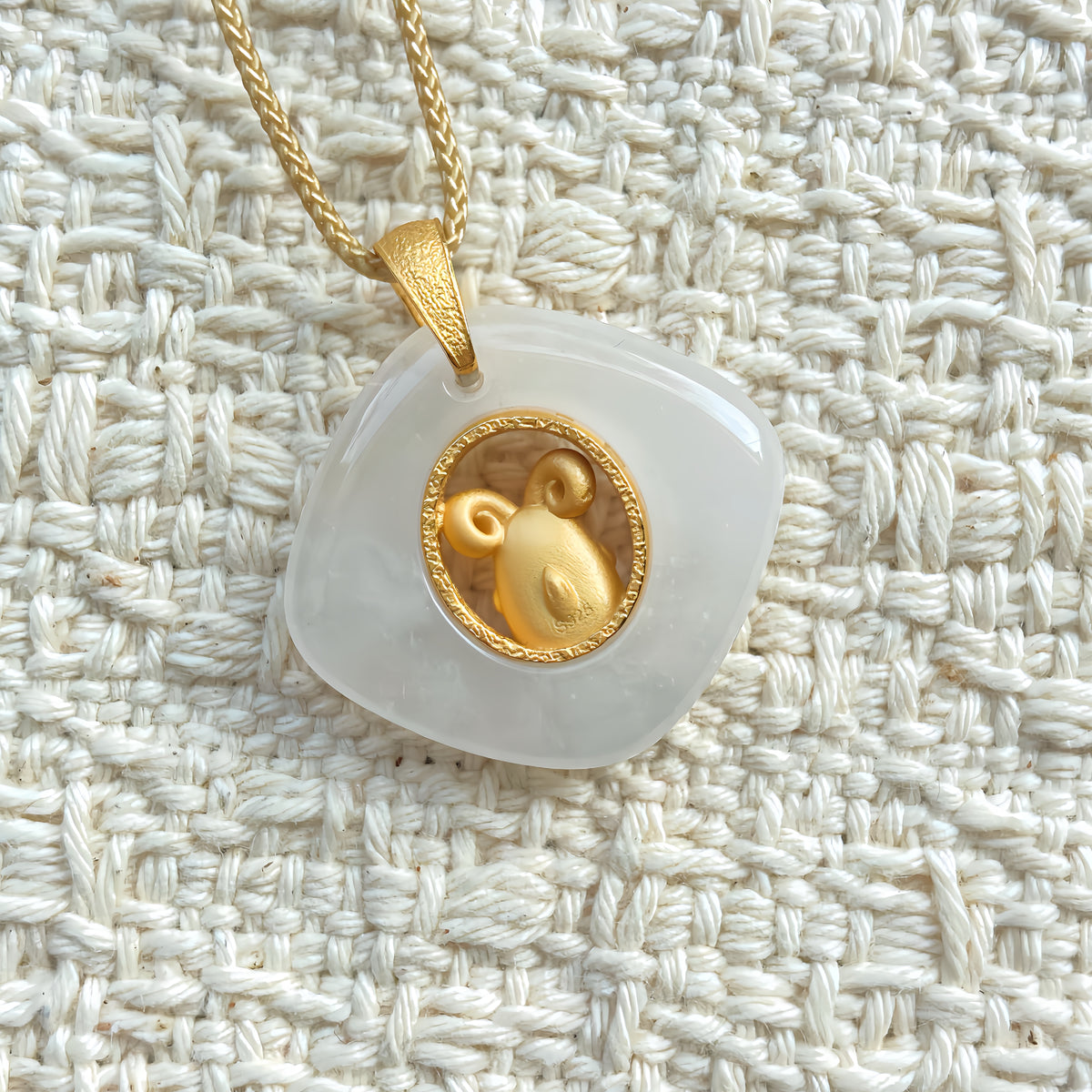Goat Birth Animal Pendant – Protect Your True Self – Healing Amulet Gift – Adjustable Cord