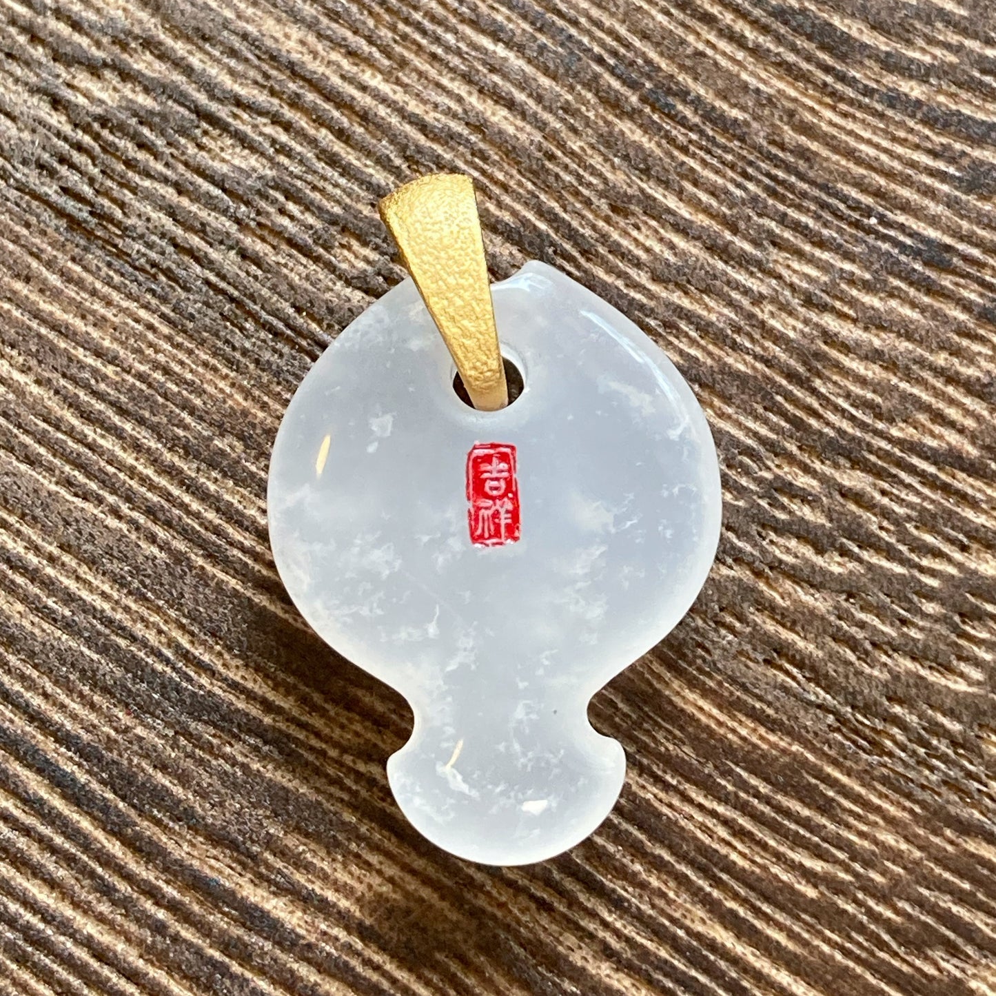 Natural Jade Freeform Pendant – Classic Chinese Peace Talisman – Healing Energy Necklace